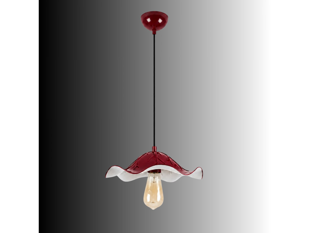 Lampada a sospensione in metallo "Liana" - 29 x 29 cm - Bordeaux
