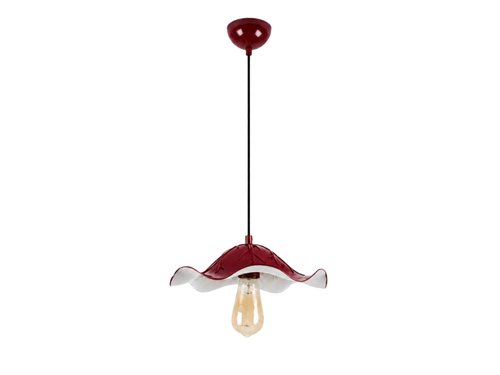 Lampada a sospensione in metallo "Liana" - 29 x 29 cm - Bordeaux