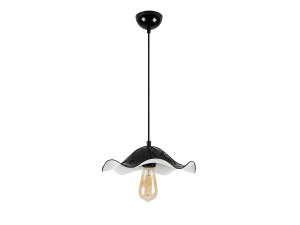 Lampada a sospensione in metallo "Liana" - 29 x 29 cm - Nero