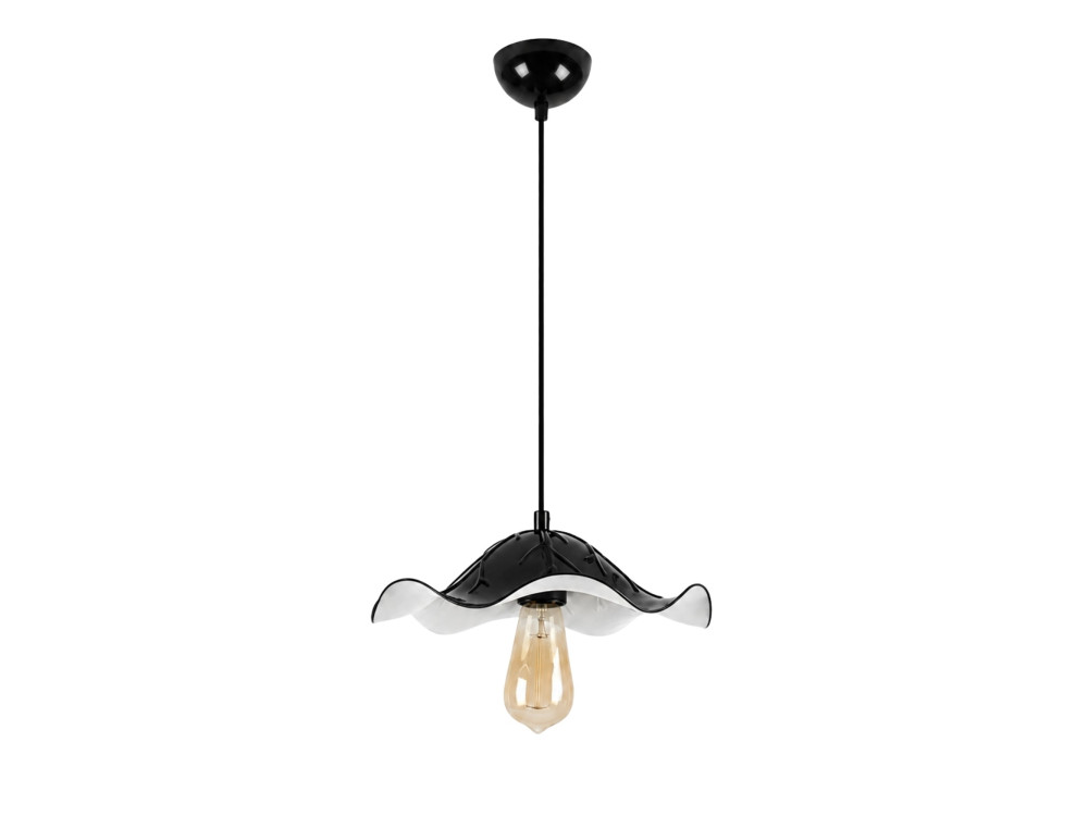 Lampada a sospensione in metallo "Liana" - 29 x 29 cm - Nero