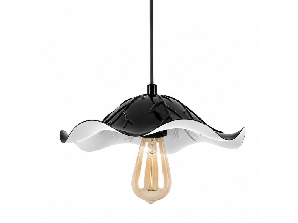 Lampada a sospensione in metallo "Liana" - 29 x 29 cm - Nero