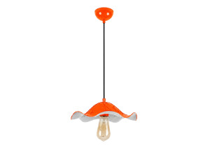 Lampada a sospensione in metallo "Liana" - 29 x 29 cm - Arancione