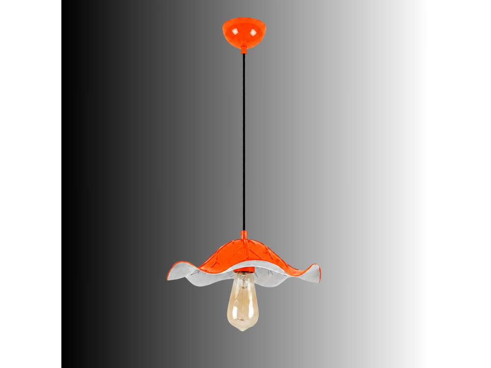 Lampada a sospensione in metallo "Liana" - 29 x 29 cm - Arancione