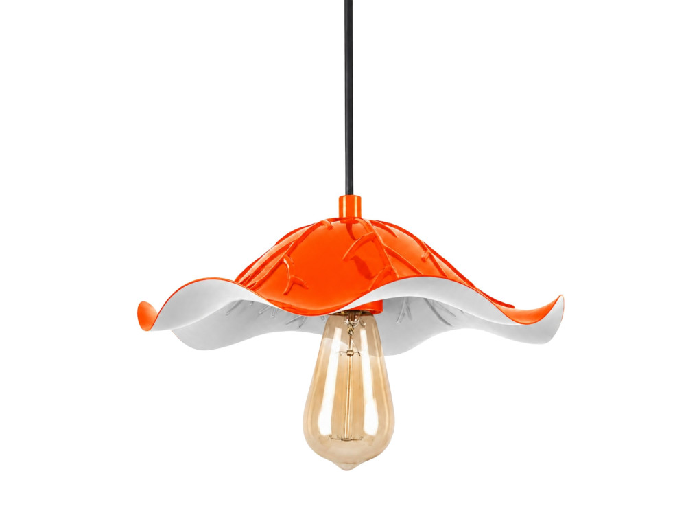 Lampada a sospensione in metallo "Liana" - 29 x 29 cm - Arancione