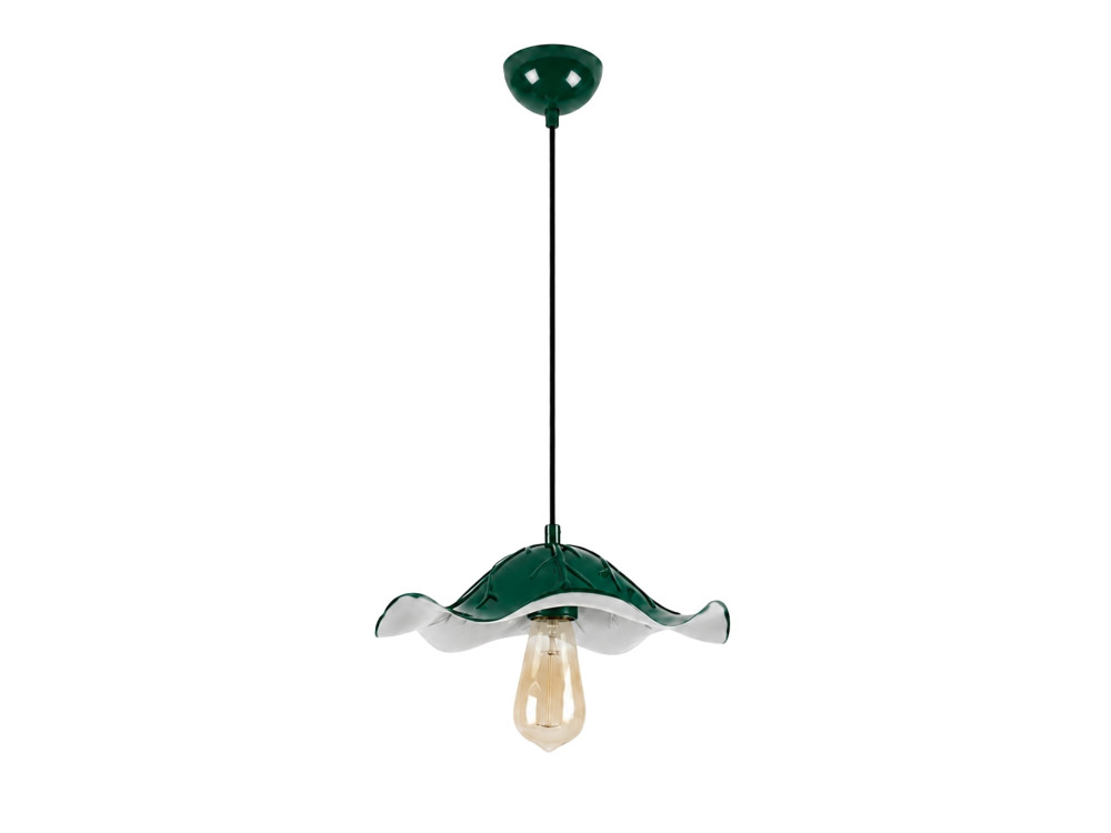 Lampada a sospensione in metallo "Liana" - 29 x 29 cm - Verde scuro