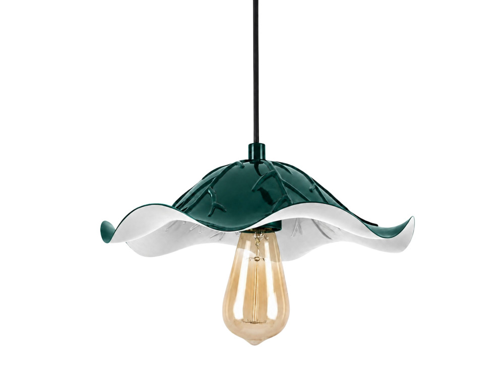 Lampada a sospensione in metallo "Liana" - 29 x 29 cm - Verde scuro