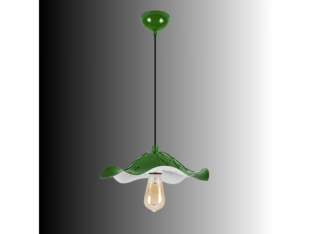 Lampada a sospensione in metallo "Liana" - 29 x 29 cm - Verde chiaro