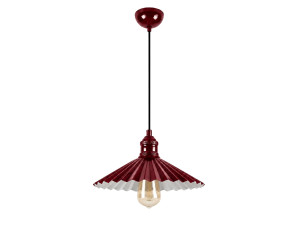 Lampada a sospensione in metallo "Plise" - 32 x 32 cm - Bordeaux