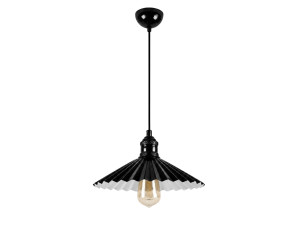 Lampada a sospensione in metallo "Plise" - 32 x 32 cm - Nero