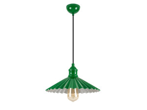 Lampada a sospensione in metallo "Plise" - 32 x 32 cm - Verde chiaro