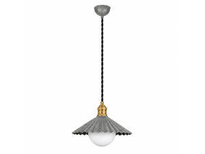 Lampada a sospensione in metallo "Plise" - 32 x 32 cm - Grigio