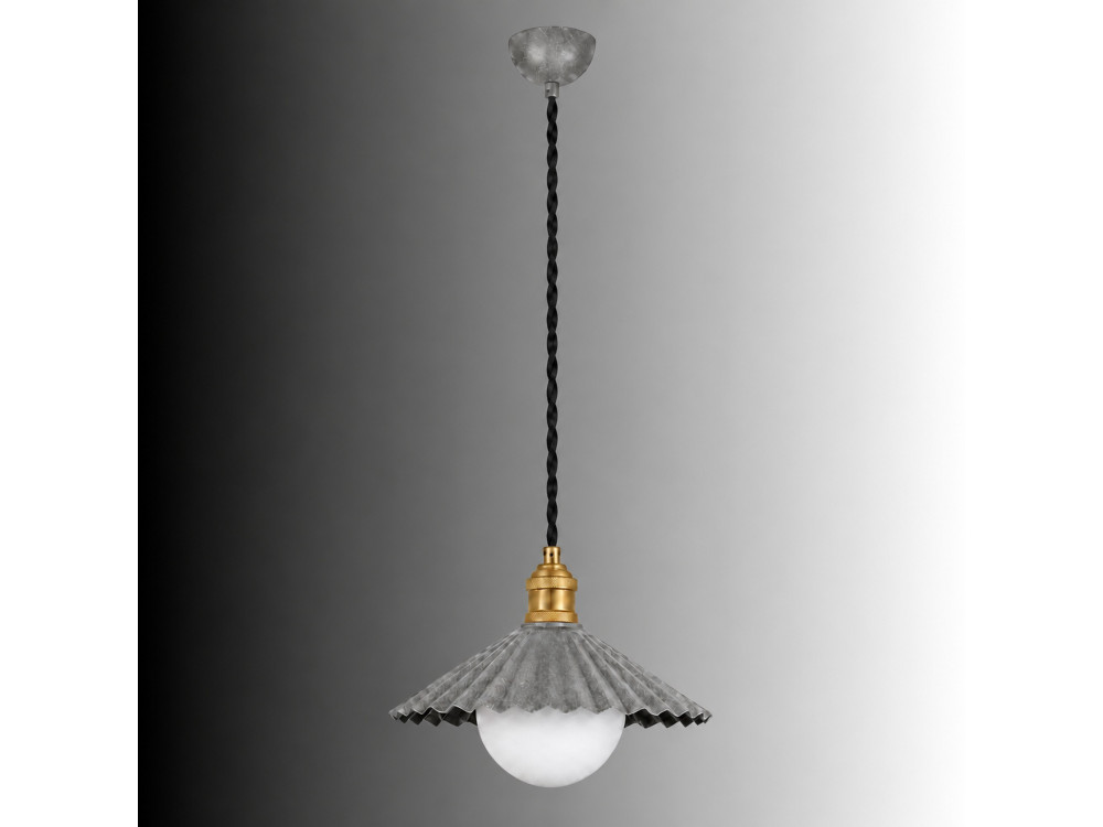 Lampada a sospensione in metallo "Plise" - 32 x 32 cm - Grigio