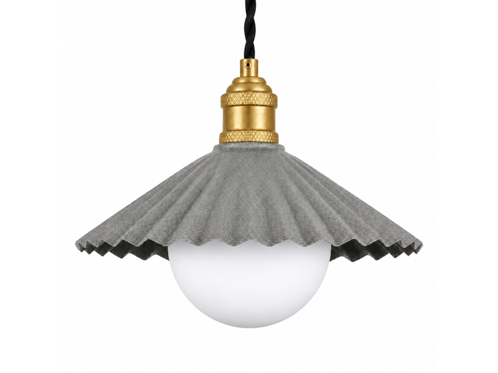 Lampada a sospensione in metallo "Plise" - 32 x 32 cm - Grigio
