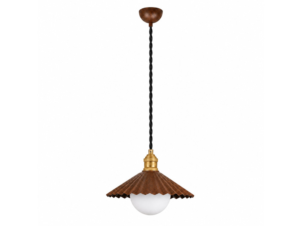 Lampada a sospensione in metallo "Plise" - 32 x 32 cm - Marrone scuro