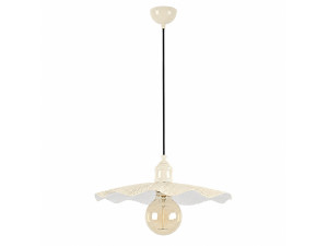 Lampada a sospensione in metallo "Ondula" - 34 x 34 cm - Beige