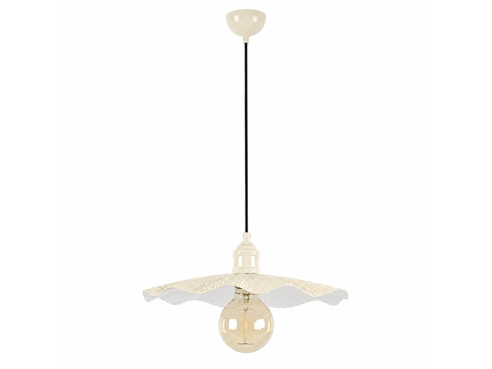 Lampada a sospensione in metallo "Ondula" - 34 x 34 cm - Beige