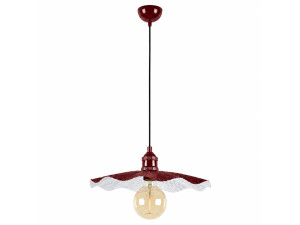 Lampada a sospensione in metallo "Ondula" - 34 x 34 cm - Bordeaux