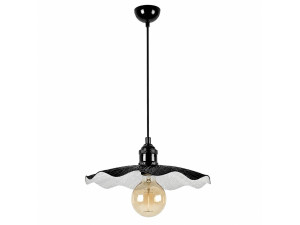 Lampada a sospensione in metallo "Ondula" - 34 x 34 cm - Nero