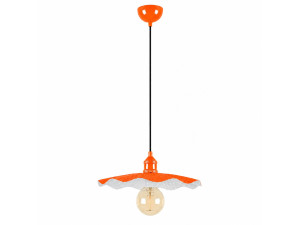 Lampada a sospensione in metallo "Ondula" - 34 x 34 cm - Arancione
