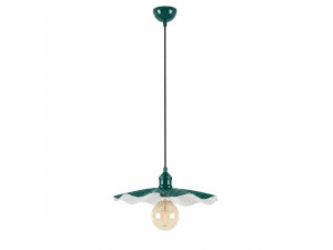 Lampada a sospensione in metallo "Ondula" - 34 x 34 cm - Verde scuro