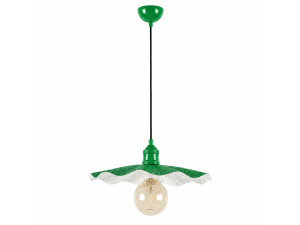 Lampada a sospensione in metallo "Ondula" - 34 x 34 cm - Verde chiaro