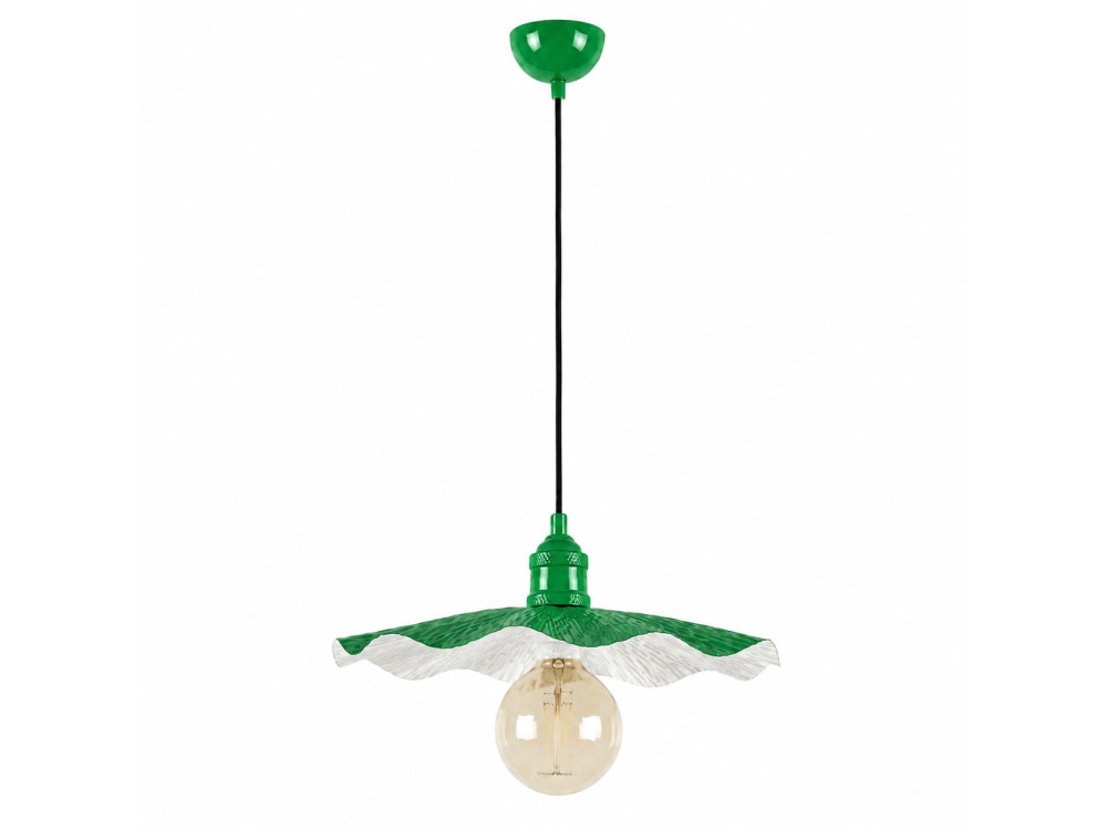 Lampada a sospensione in metallo "Ondula" - 34 x 34 cm - Verde chiaro