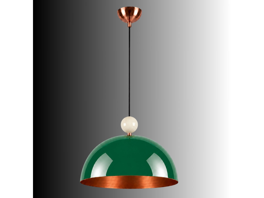 Lampada a sospensione in metallo "Bubble" - 40 x 40 cm - Verde scuro