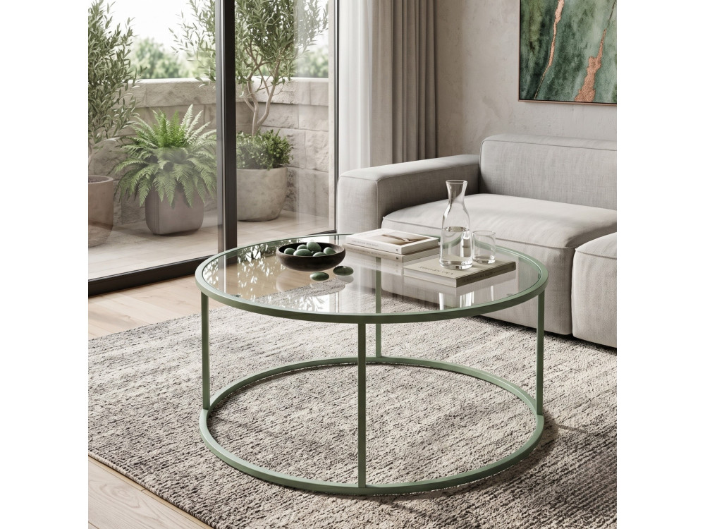Tavolino in legno "Mint-Trs-80-Nrd-Srk" - 80 x 43 x 80 cm - Colore menta
