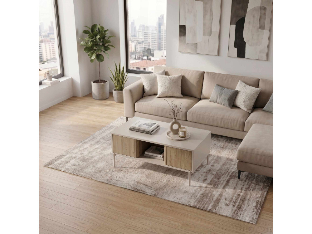 Tavolino in legno "VENTRO" - 100 x 42 x 60 cm - Gres