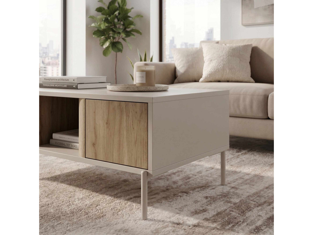 Tavolino in legno "VENTRO" - 100 x 42 x 60 cm - Gres