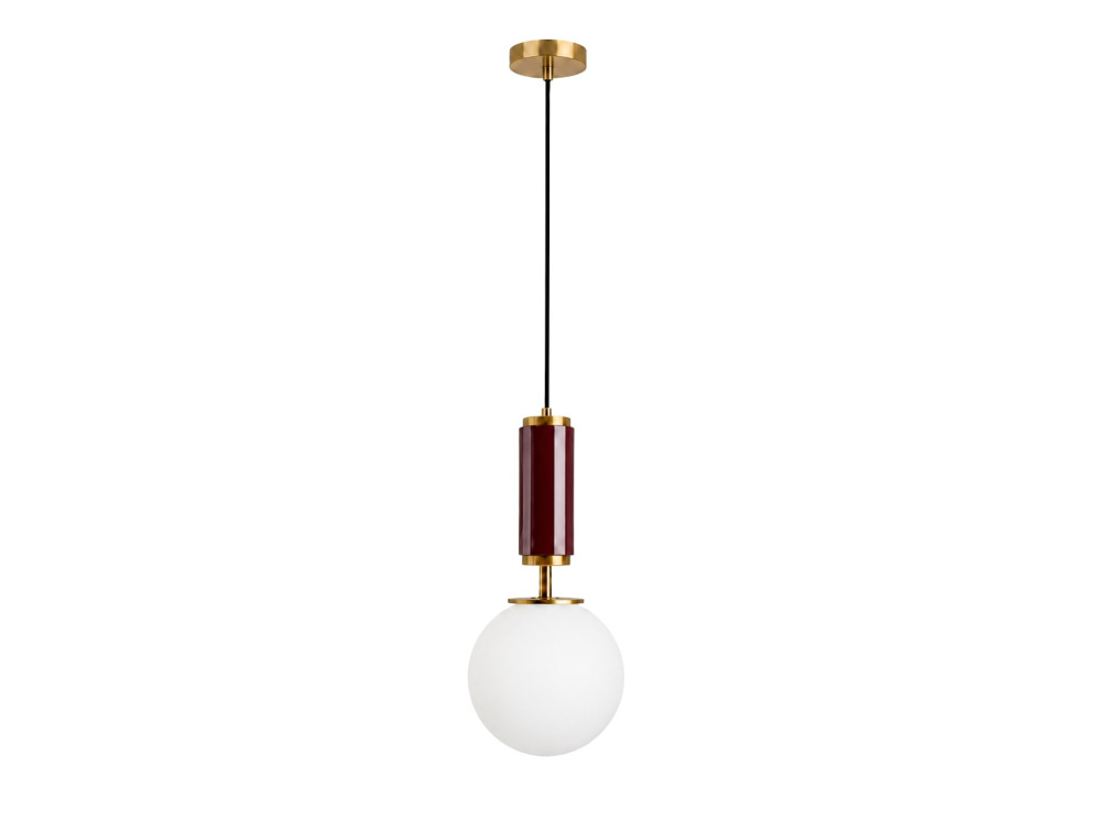 Lampada a sospensione in metallo "Moira" - 15 x 15 x 120 cm - Rossa