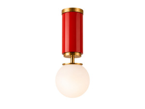 Lampada da soffitto in metallo "Moira" - 15 x 15 x 38 cm - Rosso