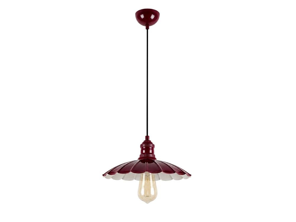 Lampada a sospensione in metallo "Volan" - 25 x 25 cm - Bordeaux