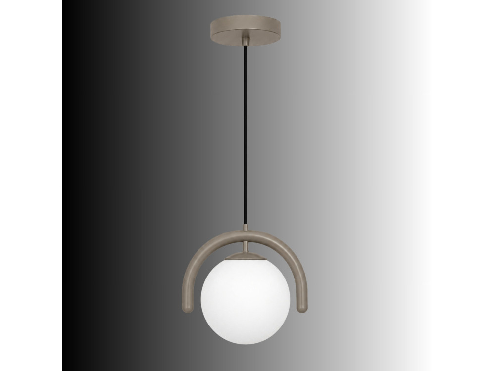 Lampada a sospensione in metallo "GEDIK-20441" - 20 x 20 cm - Grigio