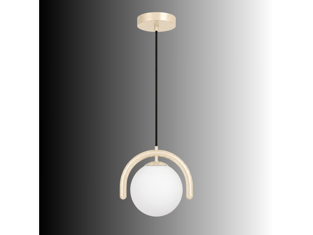 Lampada a sospensione in metallo "GEDIK-20441" - 20 x 20 cm - Beige