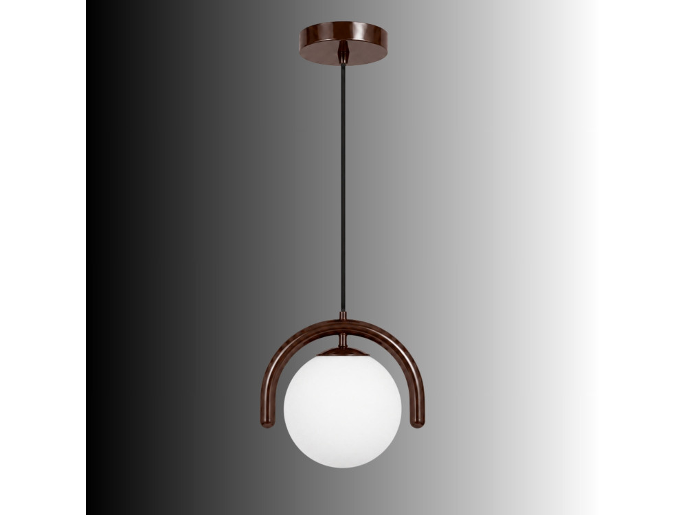 Lampada a sospensione in metallo "GEDIK-20441" - 20 x 20 cm - Marrone