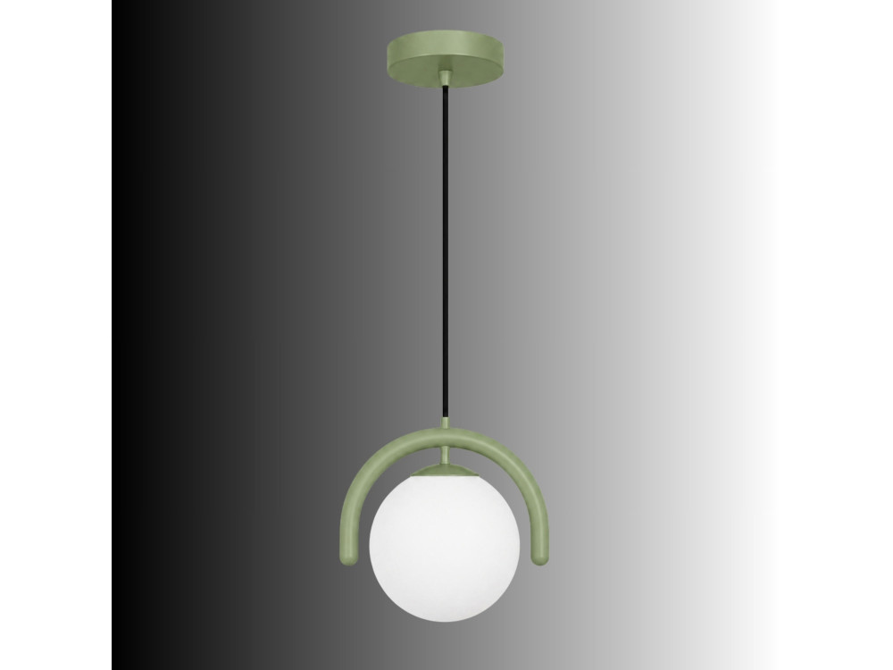 Lampada a sospensione in metallo "GEDIK-20441" - 20 x 20 cm - Verde menta