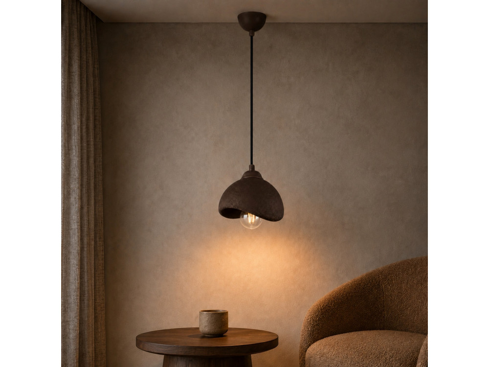 Lampada a sospensione in metallo "Vegas" - 21 x 20 cm - Marrone