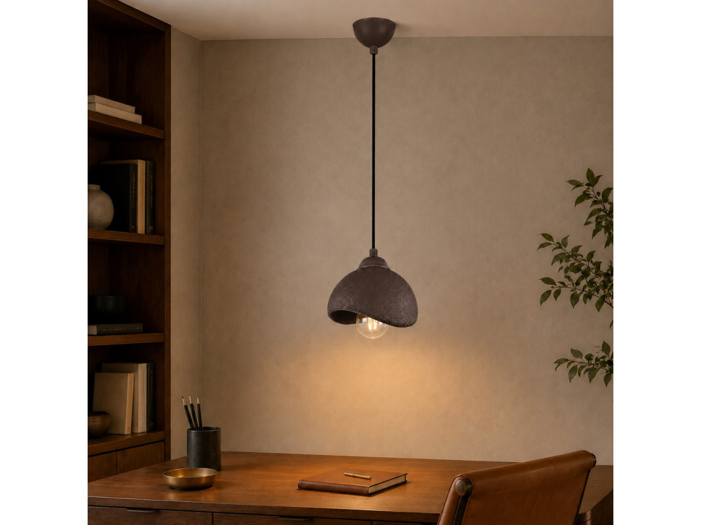 Lampada a sospensione in metallo "Vegas" - 21 x 20 cm - Marrone