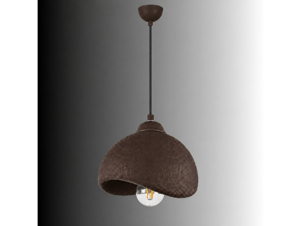 Lampada a sospensione in metallo "Vegas" - 21 x 20 cm - Marrone