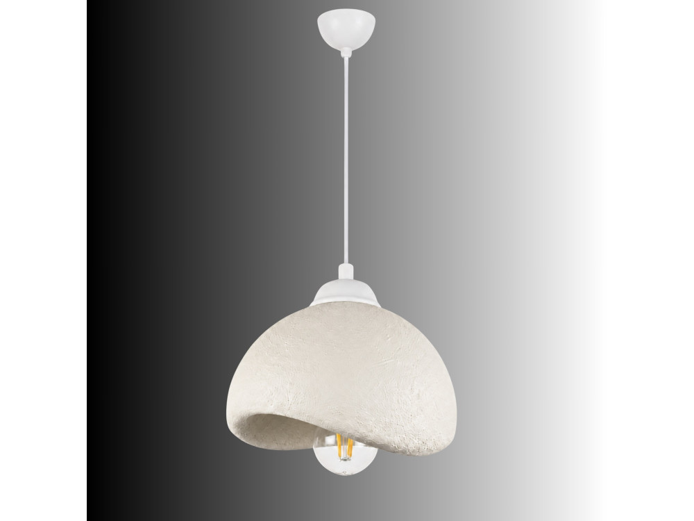 Lampada a sospensione in metallo "Vegas" - 21 x 20 cm - Bianco