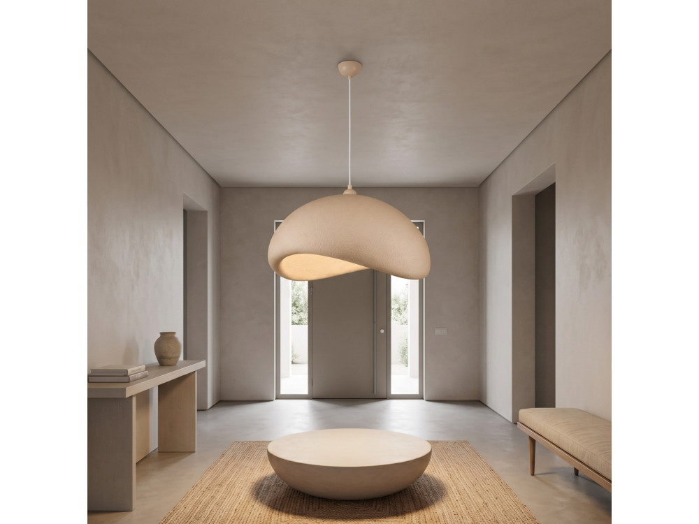 Lampada a sospensione in metallo "Vegas" - 64 x 51 cm - Beige