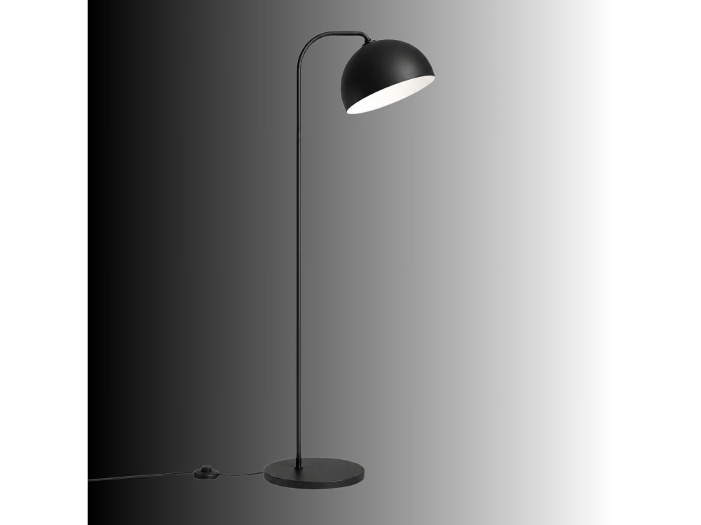 Lampada da terra in metallo "Yaka" - 51 x 51 cm - Nero