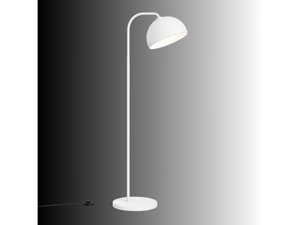 Lampada da terra in metallo "Yaka" - 51 x 51 cm - Bianco