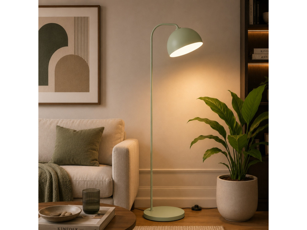 Lampada da terra in metallo "Yaka" - 51 x 51 cm - Verde menta