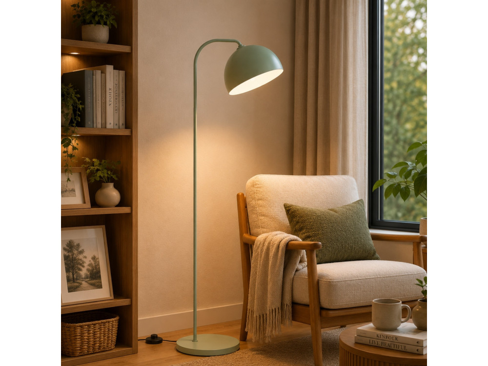Lampada da terra in metallo "Yaka" - 51 x 51 cm - Verde menta