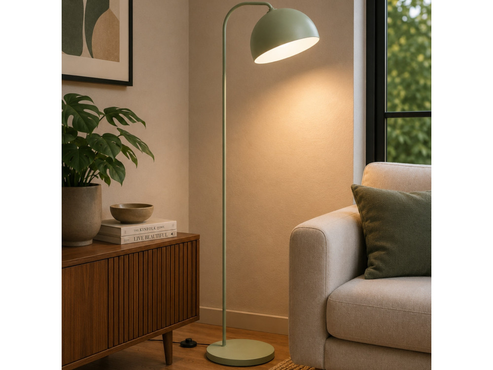 Lampada da terra in metallo "Yaka" - 51 x 51 cm - Verde menta