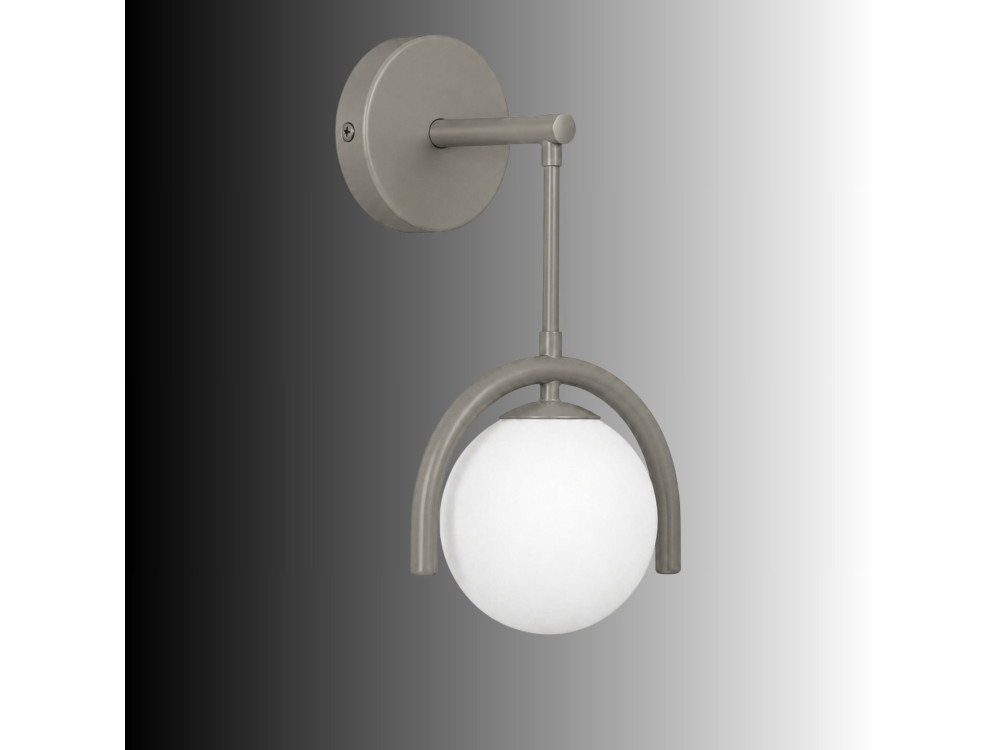 Applique da parete in metallo "GEDIK-20445" - 20 x 20 cm - Grigio