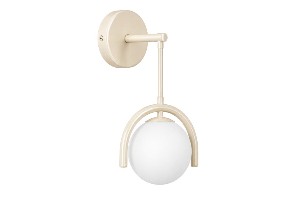 Applique da parete in metallo "GEDIK-20445" - 20 x 20 cm - Beige