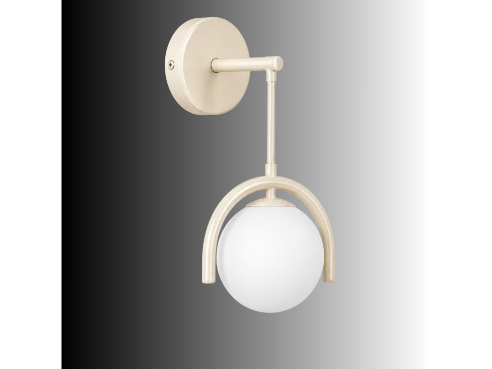 Applique da parete in metallo "GEDIK-20445" - 20 x 20 cm - Beige